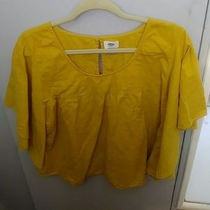 Old Navy XL Boxy Mustard Blouse